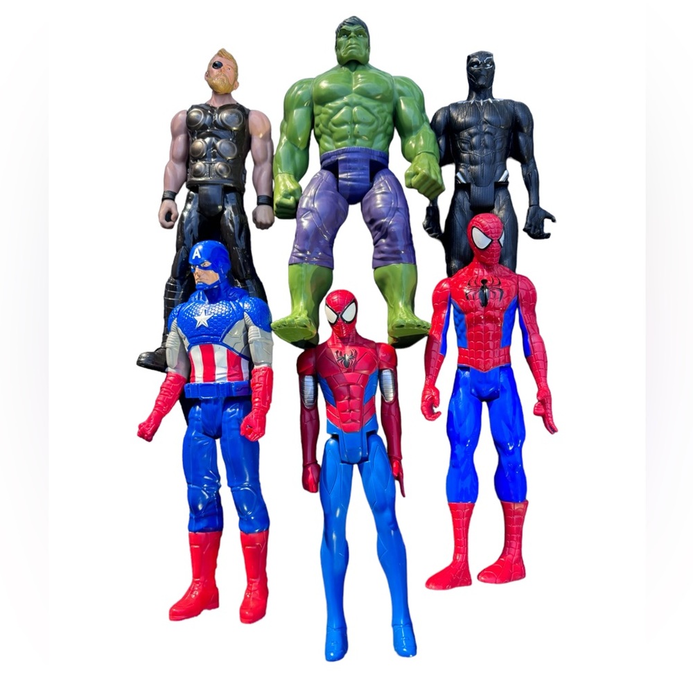 Superheros Lot of 6, Hasbro Marvel Large 12" Action Figures